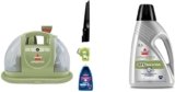 BISSELL Little Green Multi-Purpose Portable Carpet and Upholstery Cleaner 1400B + BISSELL Little Green OXY Spot & Stain Formula for Portable Carpet Cleaners, 60 oz, 20386