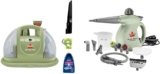 BISSELL Little Green Portable Carpet and Upholstery Cleaner, Car and Auto Detailer, with Exclusive Specialty Tools, Green, 1400B + BISSELL® Steam Shot™ OmniReach Handheld Steam Cleaner, New 2024 Model