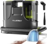 Carpet Cleaner, MUJERBAY 15Kpa Portable Spot and Stain Cleaner, Easy Move with Handle, 1.5-inch Deep Cleaning Machine for Couch, Stairs, Car and Pet Messes. Green