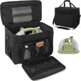 TORIBIO Storage Carry Bag Compatible with Bissell Carpet and Upholstery Cleaner 1400B/3353/74R7, Organizer/Case for Bissell Little Green with Extra Pockets for Accessories